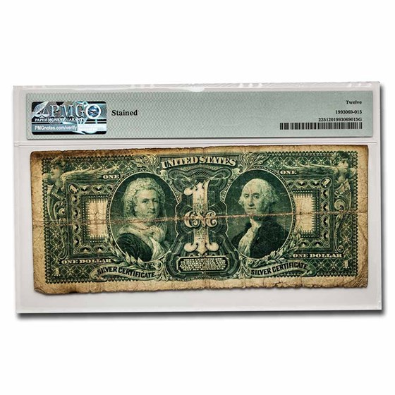 1896 $1.00 Silver Certificate Educational Note Fine-12 PMG 1896 $1.00 Silver Certificate Educational Note Fine-12 PMG